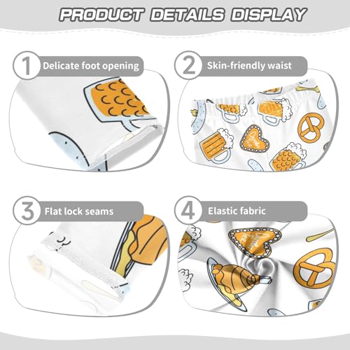 Beer Pretzel Beer Sausage Girls Leggings,Workout Leggings for Girls Toddler Athletic Leggings Size for 3-10T3