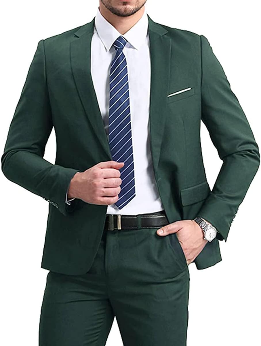 YFFUSHI Men' Slim Fit Casual Blazer One Button Lightweight Suit Jacket Business Party Sport Coat - Image 5