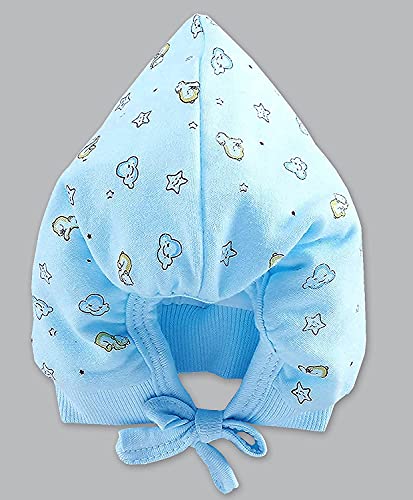 Image of KIKE Soft Adjustable Warm Unisex New Born Baby Cap (Pack of 3 pecs)