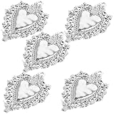 Healvian 5 Piezas Dijes de Corazón de Aleación para Hacer Joyas Superficie Suave y Resistente, Colgantes Creativos y Delicados Ideales para Accesorios de Halloween