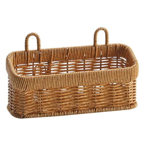 Scatola portaoggetti da parete, cesto per frutta in alghe marine, multiuso, intrecciato in alghe marine, contenitore per frutta da parete, cesto per piante in alga marina, per scrivania, corridoio