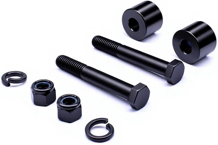 1 Inch Handlebar Risers Spacers Kit Compatible with Harley Davidson Touring Sportster Softail Dyna Models - Black CNC Aluminum Handle Bar Extension Mount Clamp for Improved Riding Posture​