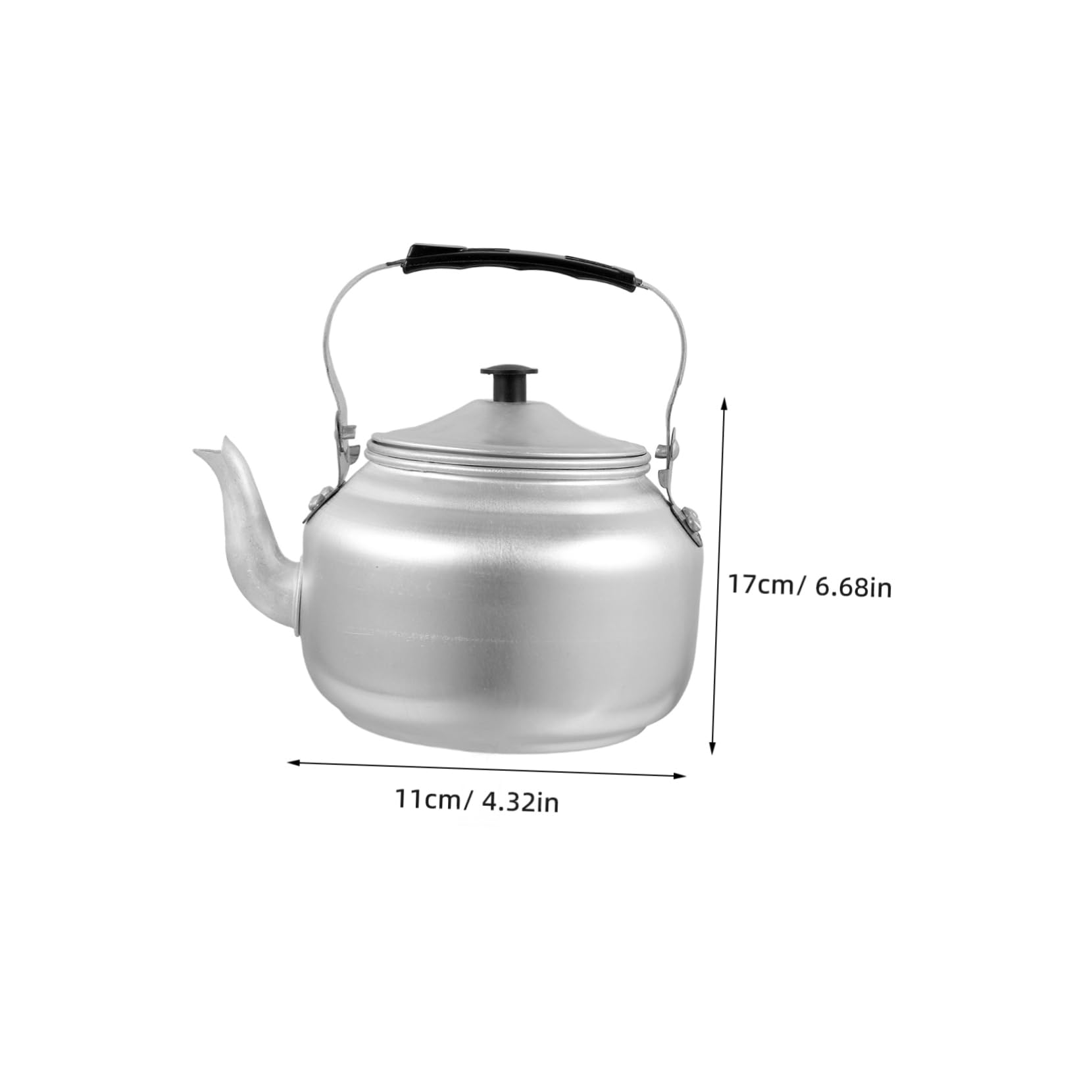 GRIRIW Teapot with Strainer Large Aluminum Kettle Whistle Tea Pot Ideal for Office or Home Classic Design