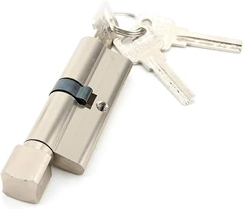 Thumb Turn Euro Cylinder Lock,Lock Cylinder 70mm Aluminium Alloy Security Home Door Lock Cylinder with 3 Keys Safety Lock Door Barrel Lock