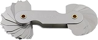 JAGTRADE Radius Gauge Carbon Steel Radius- Fillet-Gauge Set External Internal Concave Convex Measuring Tool R1-6.5 / R7-14.5 / R15-25