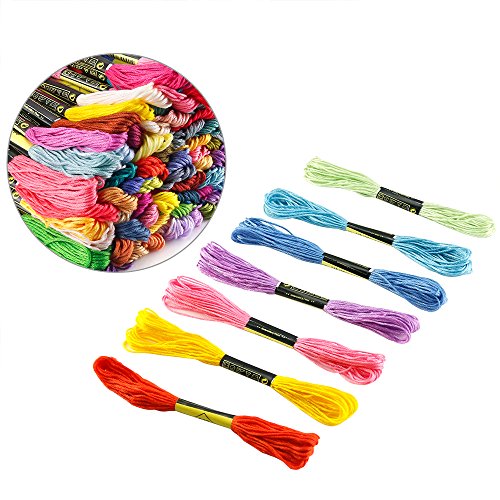 image for Caydo 100 Skeins Embroidery Floss, Friendship Bracelets String with 12