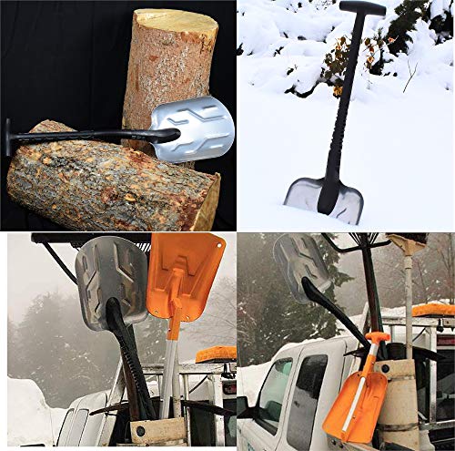 AceCamp Aluminum Lightweight Snow Shovel for Winter, Emergency Portable Compact Shovel for Car, Outdoor, Camping, Non-Slip Grip