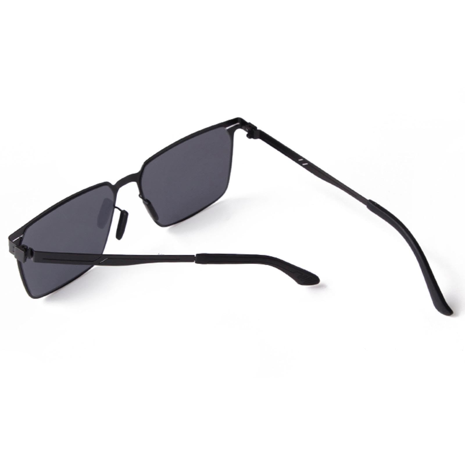 Occhiali da sole alla moda con montatura in metallo e lenti grigie da donna e da uomo, con doppio ponte, da guida, da uomo, UV400