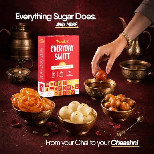 Image of Trunativ Everyday Sweet Gold | Allulose & Monk Fruit Sweetener Powder Loose Sugar | Zero-Calorie Sugar Substitute | 1:1 Sugar Replacer for Cooking & Baking | Keto & Diabetic Friendly | 400g (Pack of 1)