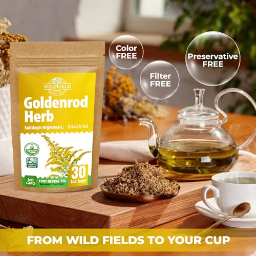 Image of 30 Bags Goldenrod Tea Herb Golden Root (Solidago virgaurea L.) - 45g Dried Golden Rod Herbs Herbal Tea
