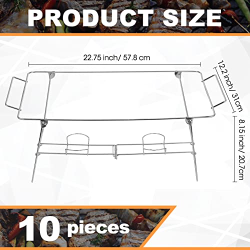10 Pcs Buffet Stand Wire Racks Foldable Chafing Wire Rack For Dish Warmer Buffet Wire Frame Full Size For Dish Serving Trays Birthday Wedding Picnic Bbq Camping Catering Party Decorations #TOP1