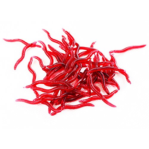 100pcs Earthworm Red Worms morbido esche da pesca