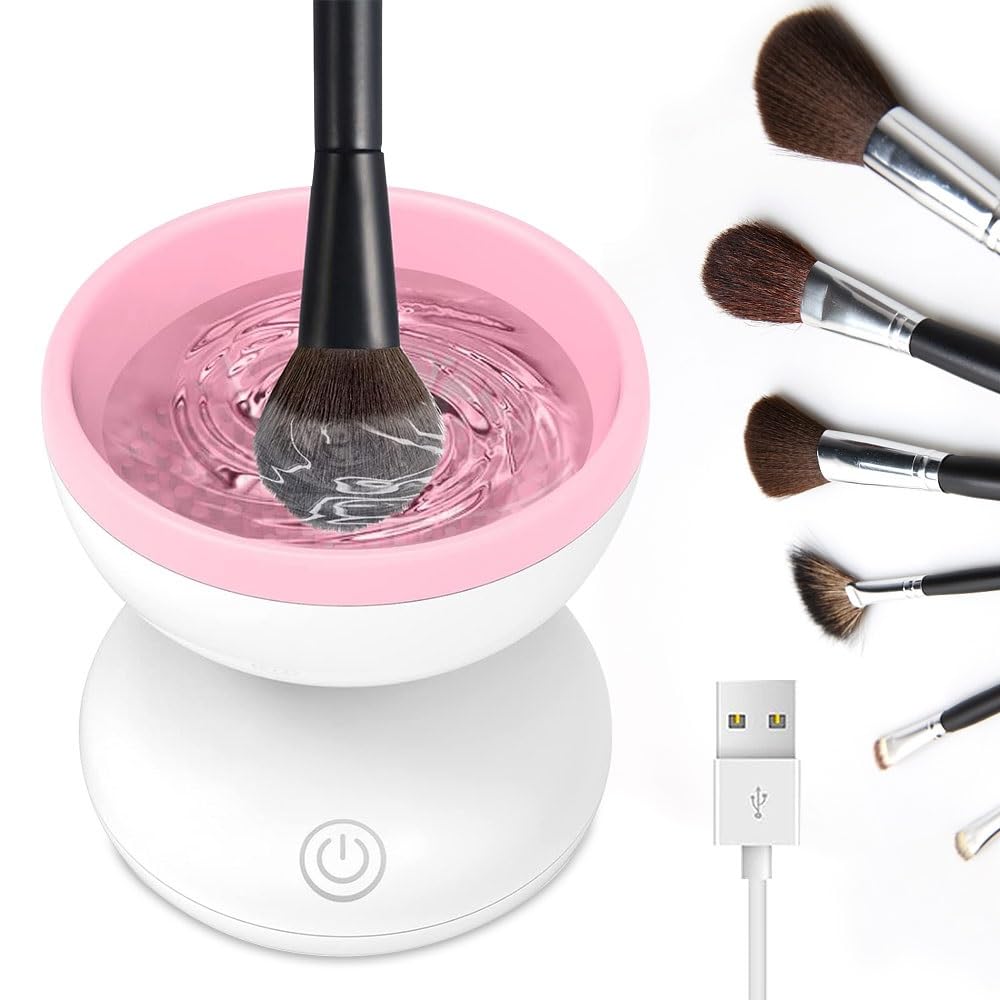 Katara Mini limpiador de brochas de maquillaje, limpiador de brochas de maquillaje Katara, máquina limpiadora de brochas de maquillaje eléctrica automática, limpiador de brochas de maquillaje USB for