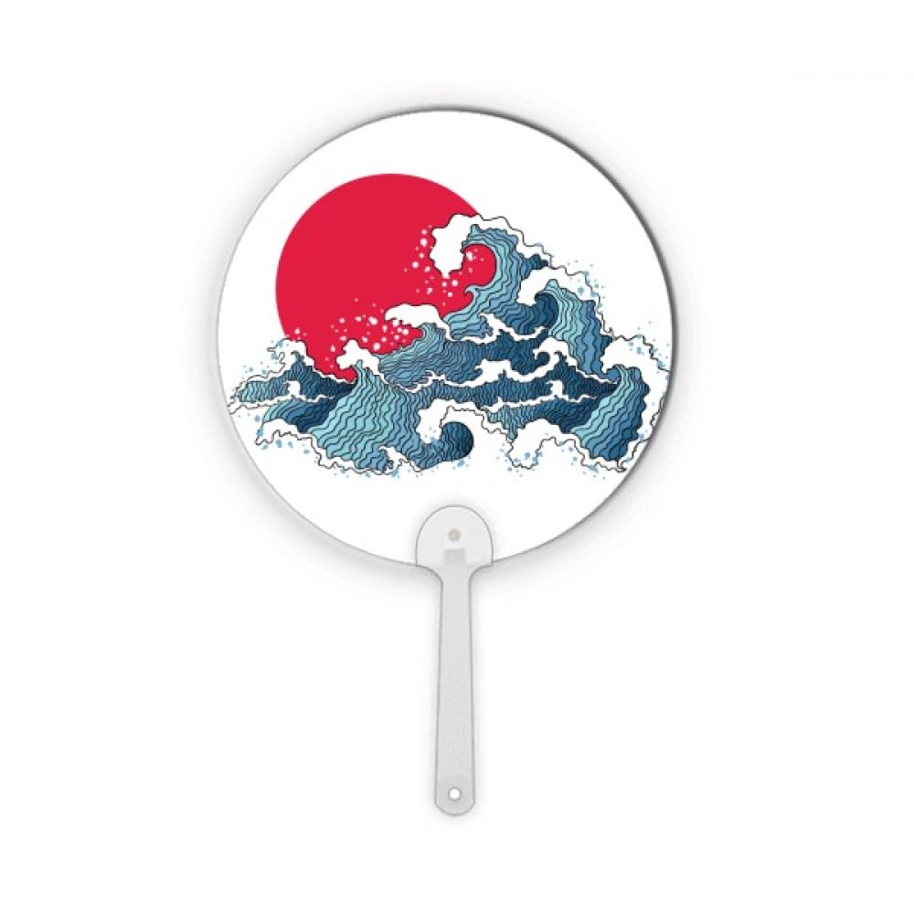 Décoration artisanat plastique rond portable style rouge soleil mer