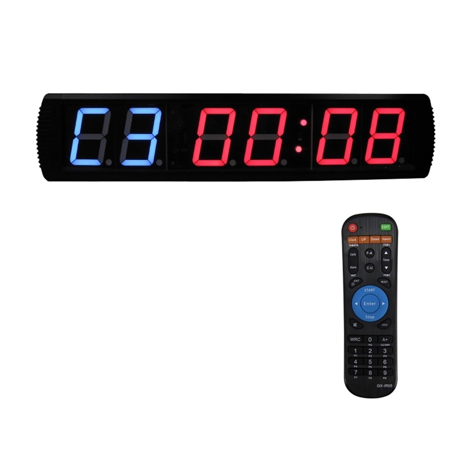 Timer palestra, Cronometro con conto alla rovescia for timer a intervalli programmabili da 4 pollici for palestra indoor Fitness Sport(Blue-remote control)