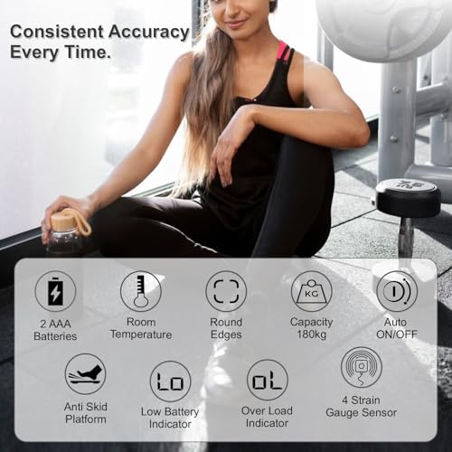 Image of Healthgenie Weight Machine for Body Weight Thick Tempered Glass LCD Display With 3 Years Warranty Weighing Scale Thunder Hives