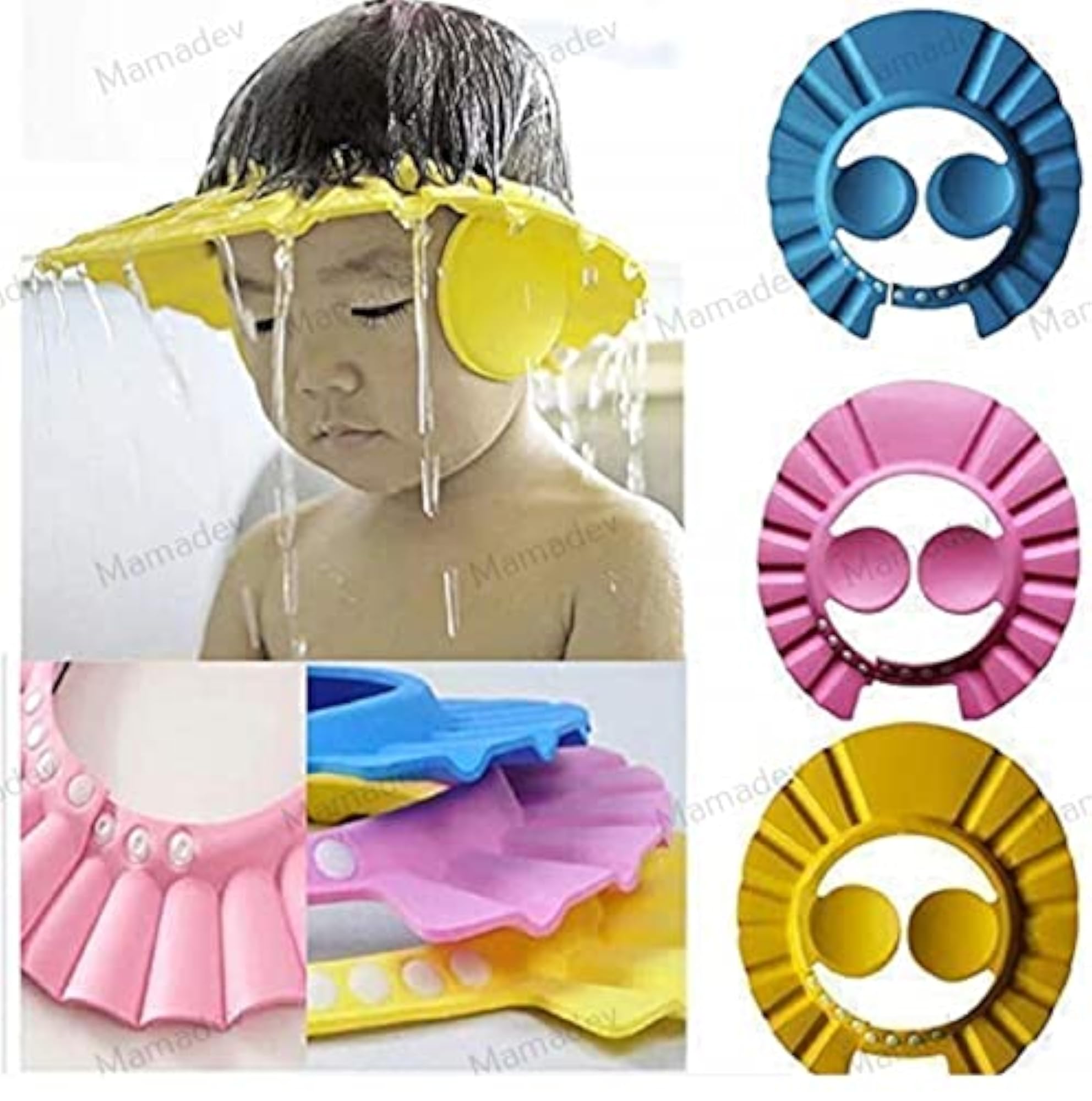 Adjustable Baby Shower Cap, Multi Color