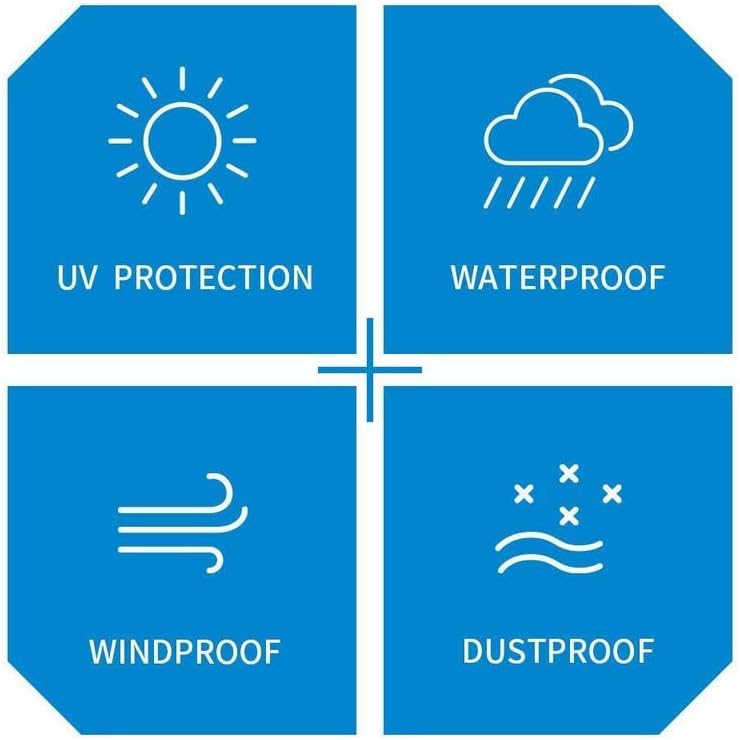 Miniatura 7 de Cubierta resistente al agua para parrilla de 80 pulgadas  Cubiertas para parrilla al aire libre  Cubierta grande para barbacoa  Cubierta para