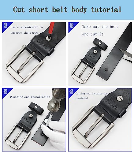 Men's Casual Genuine Leather Dress Belt for Jeans4