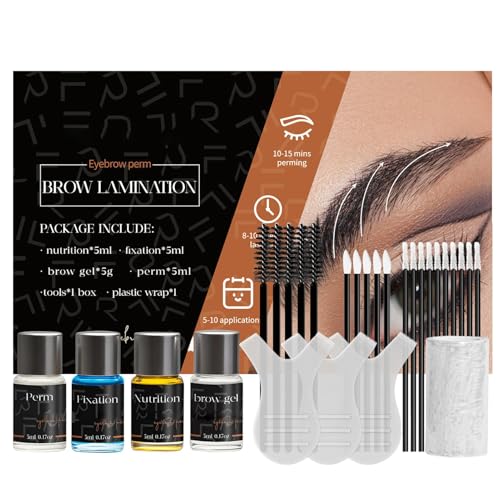 Kit de Tinte Y Levantamiento de Pestañas | Kit de Laminación de Cejas | Kit de Permanente de Pestañas A Prueba de Sudor Que Dura de 8 A 10 Semanas para Principiantes Y Profesionales