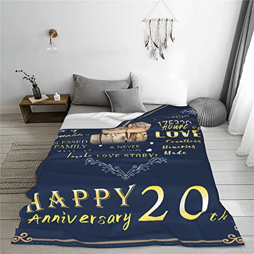 20Th Wedding Anniversary Blanket Wedding Ideas For Wife Husband Couple, Happy 20 Years Of Marriage Gifts For Him Her, Ultra-Soft Fleece Blanket #TOP3
