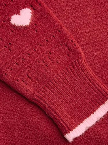 Image of CIDER Cardigan Sweaters for Women Trendy Cute Sweaters Long Sleeve Crew Neck Heart Print Cardigans Spring Fall Outfits