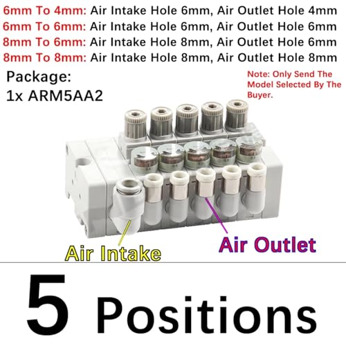 Réducteur de pression ARM5AA2 pour stabiliser l'air comprimé 5 voies