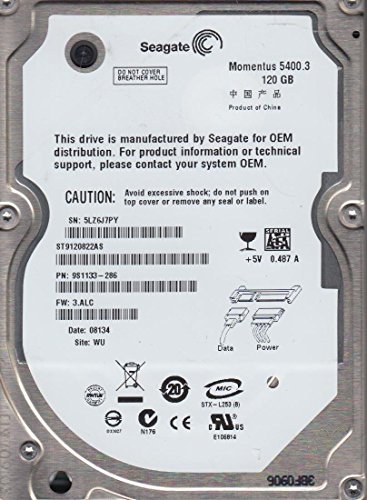 Disque dur Seagate 120GB SATA 2.5 ST9120822AS pour remplacement informatique