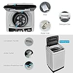 Giantex Full Automatic Washing Machine, 2 in 1 Portable Laundry Washer 1.5Cu.Ft 11lbs Capacity Washer and Spinner Combo 8 Programs 10 Water Levels Energy Saving Top Load Washer for Apartment Dorm - Image 2
