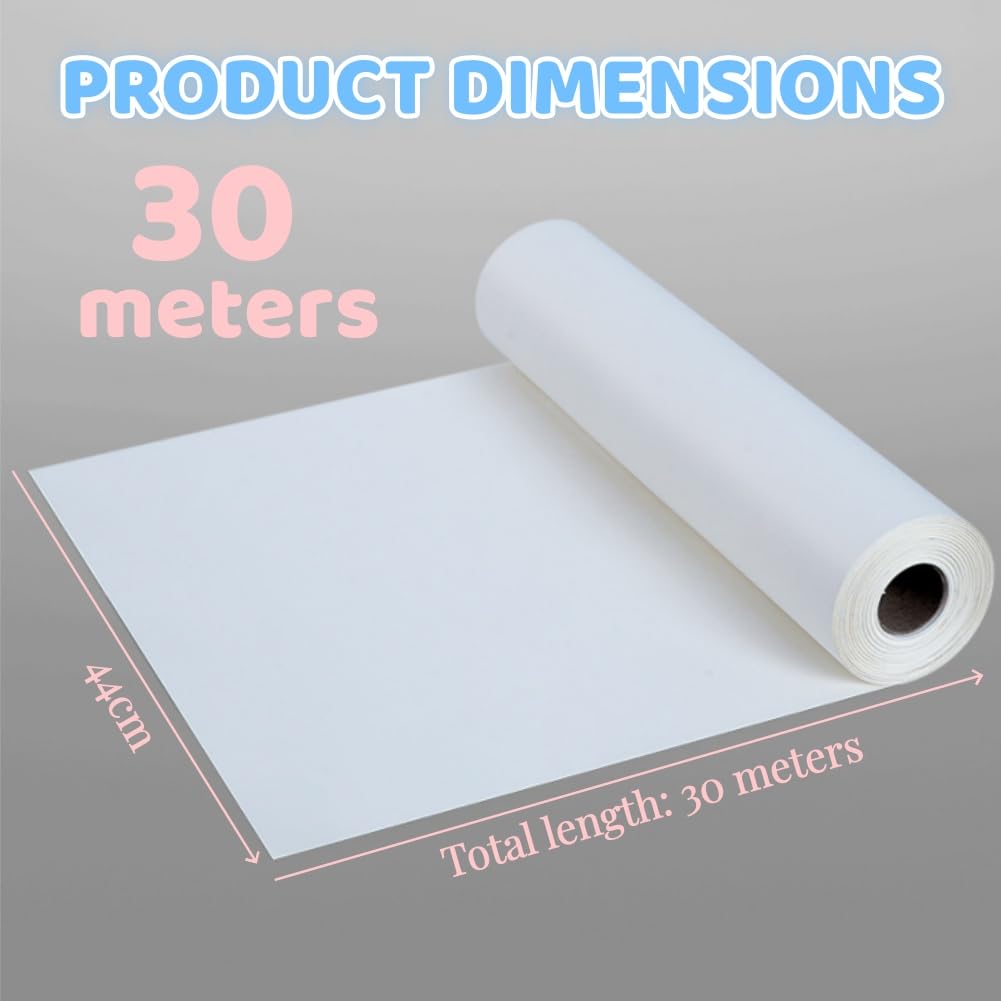 Rotolo di Carta da Disegno Bianco,Rotolo di Carta da Ricalco,Rotolo di Carta da Disegno Per Bambini,Rotolo di Carta Trasparente,Rotolo di Carta Bianca,Rotolos di Carta da Disegnos Bianca,30m