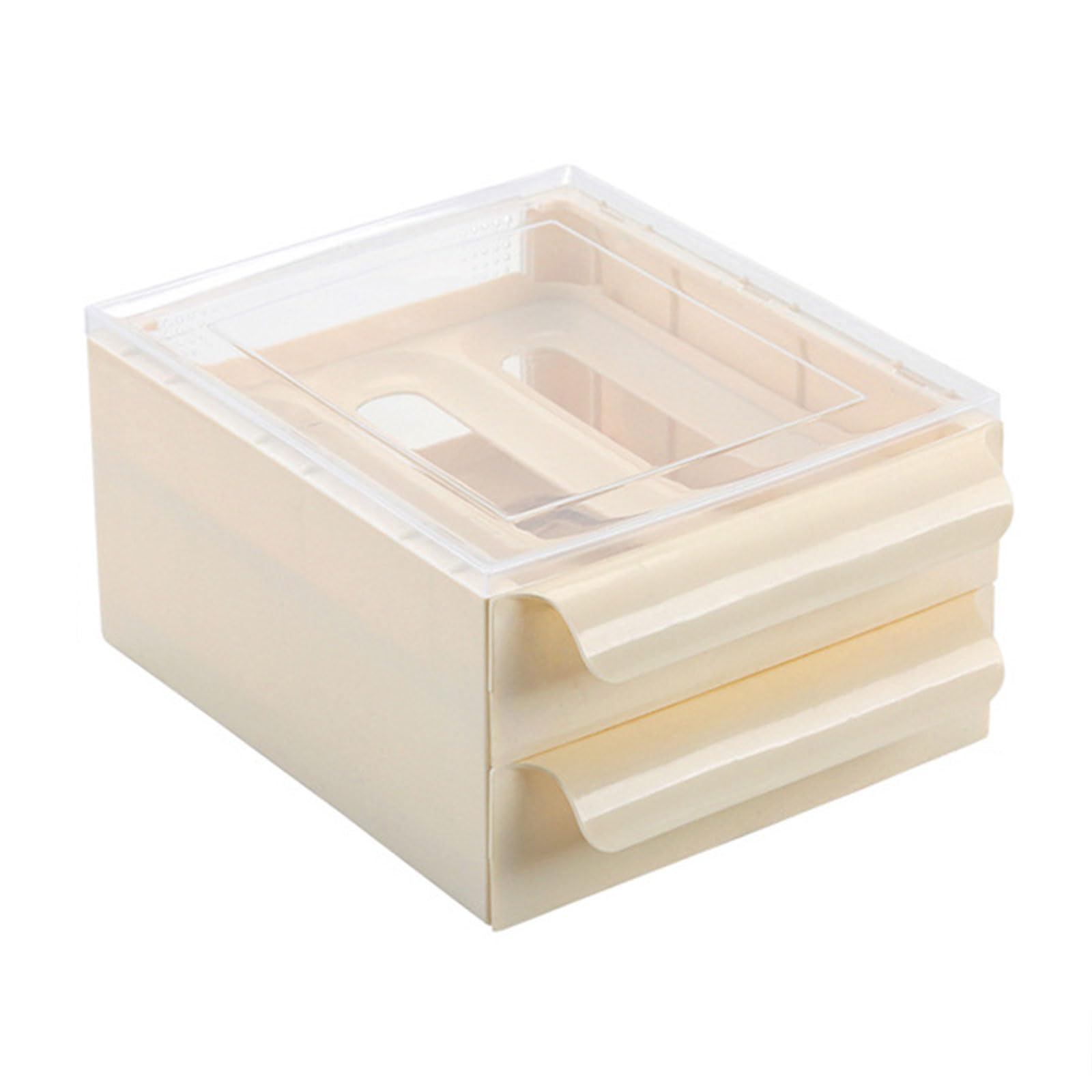 Nucelit Eggs Holder Practical Eggs Dispenser Tray Practical Organizer Storage Container with Double Drawers Kitchen Tool Organizer Rack