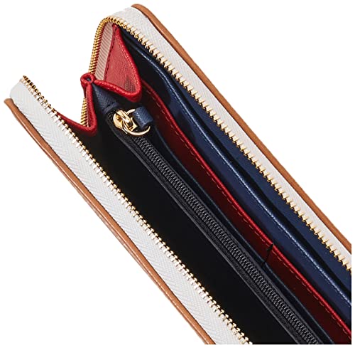 Tommy Hilfiger Julia Zip Wallet, Navy/White Greige/Romatic Blue #TOP4