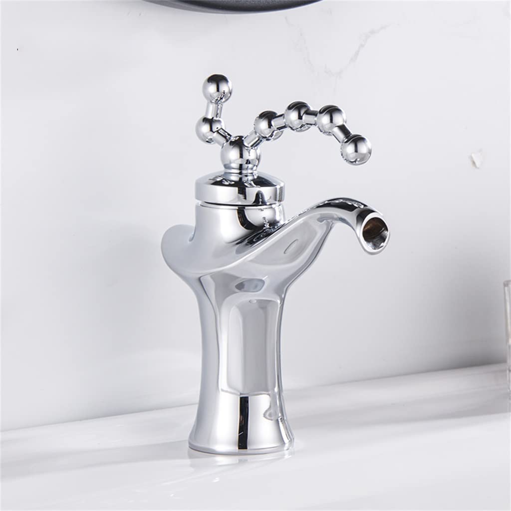 Mitigeur eau chaude froide laiton anti-calcaire pour évier noir