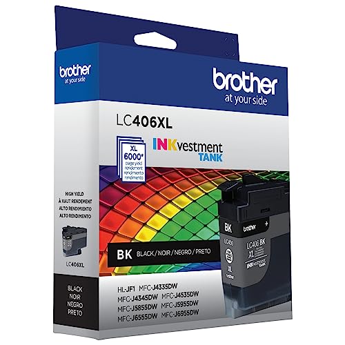 Image of Brother LC406XLBK High Yield Black -Ink -Cartridge,(Pack of 2)