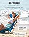 KingCamp Low Beach Chair, Folding Portable Chairs for Adults lightweight Extra Wide Ergonomic High Mesh Back Seat 300lbs Heavy Duty Oversized Gear with Carry Bag for Outdoor Lawn Camping Picnic