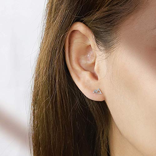 Boma Jewelry Sterling Silver Snow-Cappped Mountain Stud Earrings3