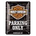 Harley Davidson Parking Only Metal Sign  8" x 6"  (nm)