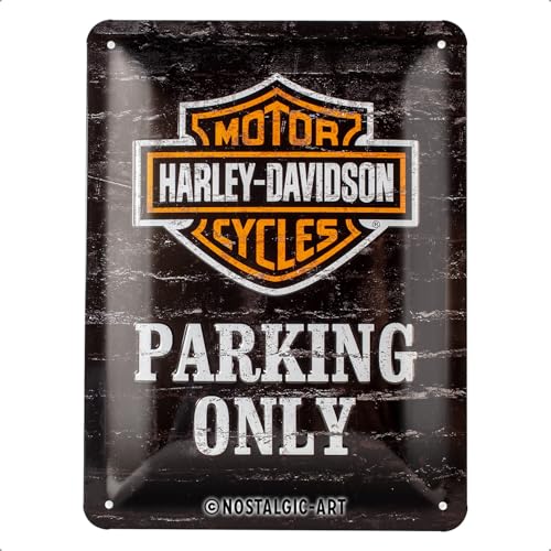 Harley-Davidson - Señal de aparcamiento lata solamente, 15 x 20...