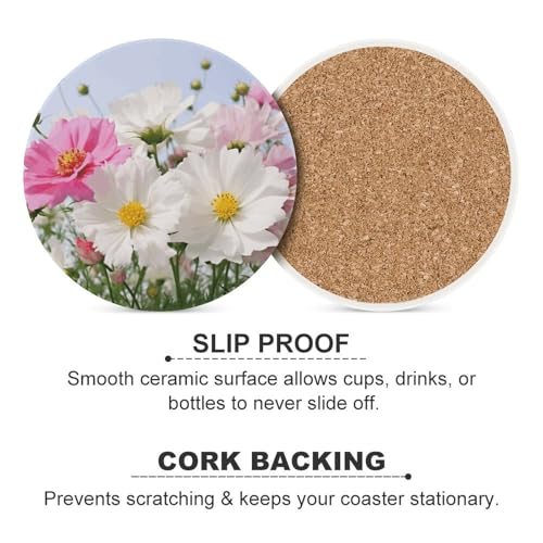 Dessous de verre fleurs blanches pour table basse et apéritif - 7