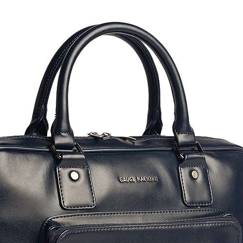 Image of Gauge Machine Professional Vegan Leather Messenger Briefcase Bag for Office |Fits upto 14 /15 / 16 inch Laptop |Separate Padded Laptop Compartment |Water Resistant |Men & Women |16L