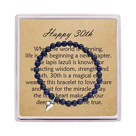 OFGOT7 30th Birthday Gifts for Women Turning 30 – Bead Bracelet with Message Card & Gift Box - Thirtieth Cover
