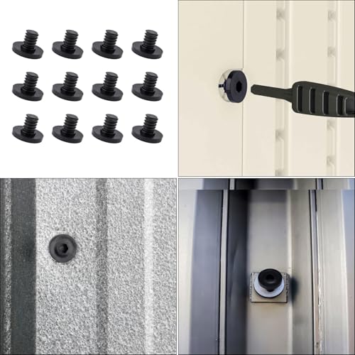 Image of Suncast 12pcs Replacement Bolt Kit - Plastic Bolt Shed Shelf Kit, Compatible with Suncast Storage Sheds (Black)