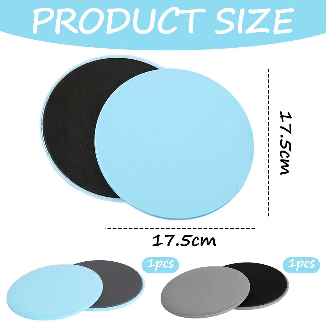 4 Stück Sliders Fitness Core Sliders Doppelseitige Gliding Discs Sliders Disc Slides Gleitscheiben Sport Handstand Blöcke Doppelseitige für Teppich Fliesen Laminat Holzboden