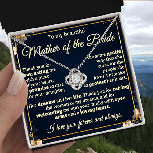 To My Mother Of The Bride Necklace, Boyfriend's Mom Necklace Gifts, Mother Of The Bride Wedding Gift From Bride, Mother Of The Bride Necklace Gifts From Daughter, Boyfriends Mom Gifts From Girlfriend 5