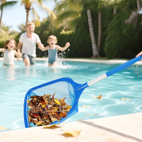 Image of Hot Tub Skimmer Net with Ultra Fine Mesh, Handheld Spa Pool Net for Fine Debris & Leaves, Lightweight Safe-Edge Cleaner for Hot Tubs, Small Pools & Spas