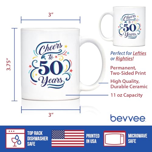 Taza de Cerámica Blanca 11oz para 50 Aniversario miniatura 4