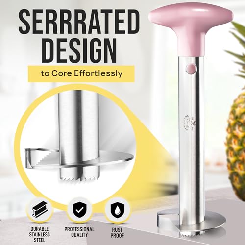 Image of Zulay Kitchen Stainless Steel Pineapple Corer, Slicer & Eye Peeler