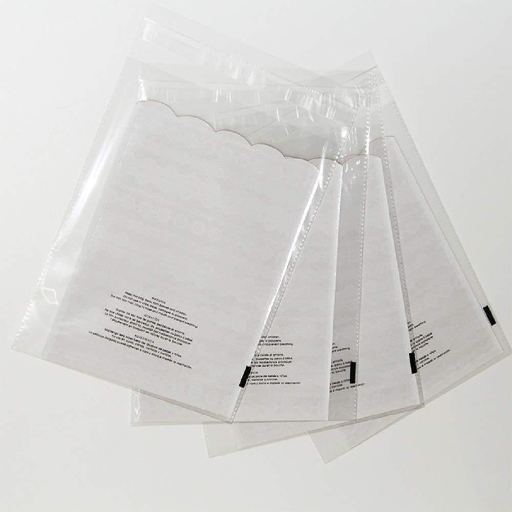 500 6X8 Suffocation Warning Self Seal Flap Tape Clear ValueMailers Poly Bags Cello Cellophane Polypropylene OPP Bags 1.5 MIL