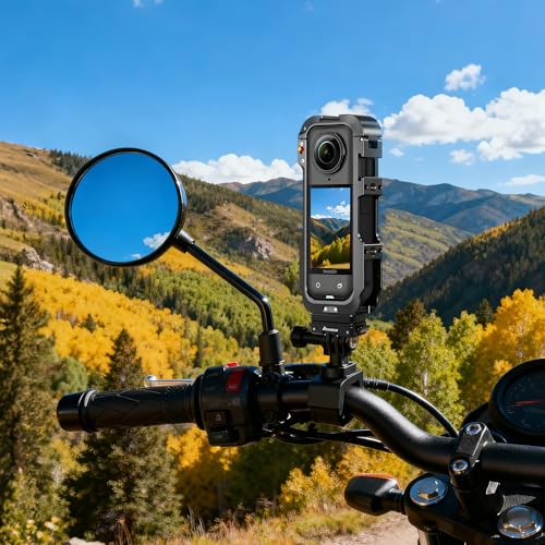 Amazear Étui de Protection métal Insta360 X5, Cadre Utilitaire, Construction Solide, Cage Aluminium Verrouillage Rapide,Gris Acier Métallisé – vue 9