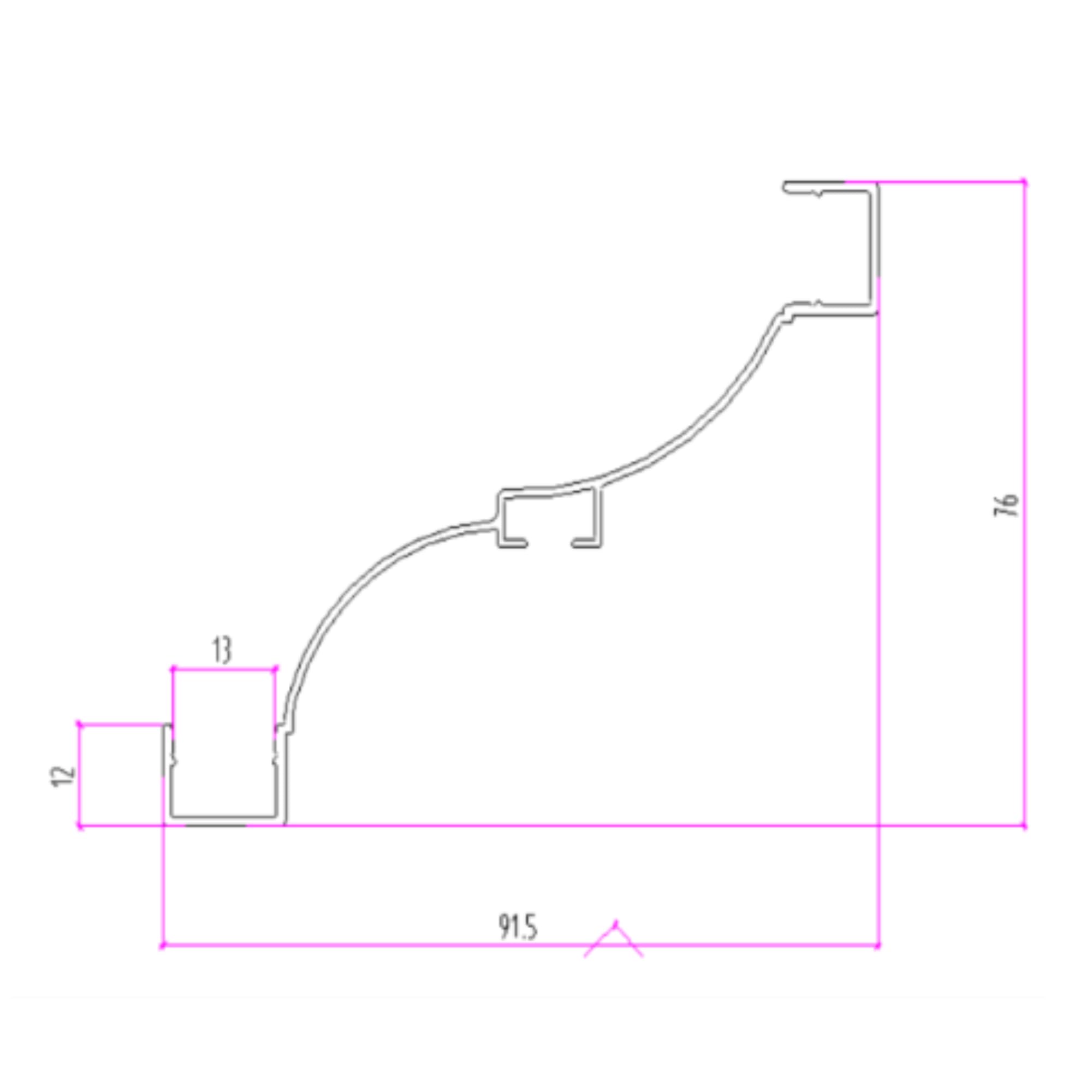 Jandei – Pack 4 Perfiles de Doble Cara para Colocación de Tiras Led en Cornisas, Longitud 1 Metro, Acabado Aluminio Blanco. Cada Perfil Incluye Dos Difusores
